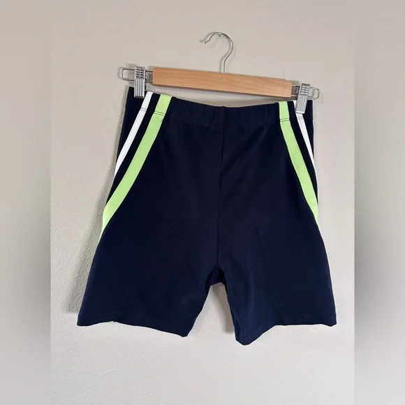 NWT Vintage Jockey women’s Navy and Green Athletic Shorts leggings size large - Picture 3 of 6